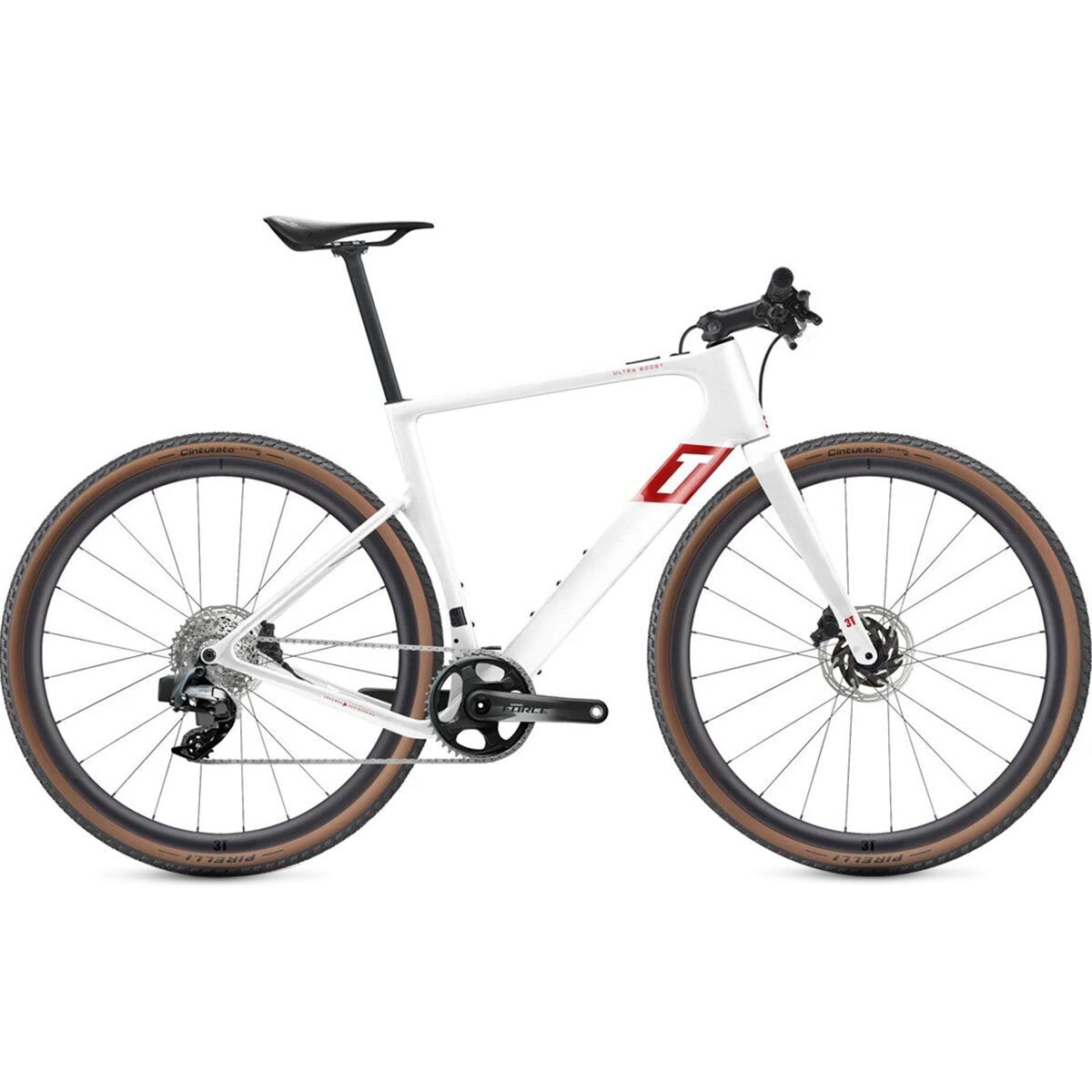 3T Ultra Boost Force AXS Carbon Wheel Ebike Red/White, 56