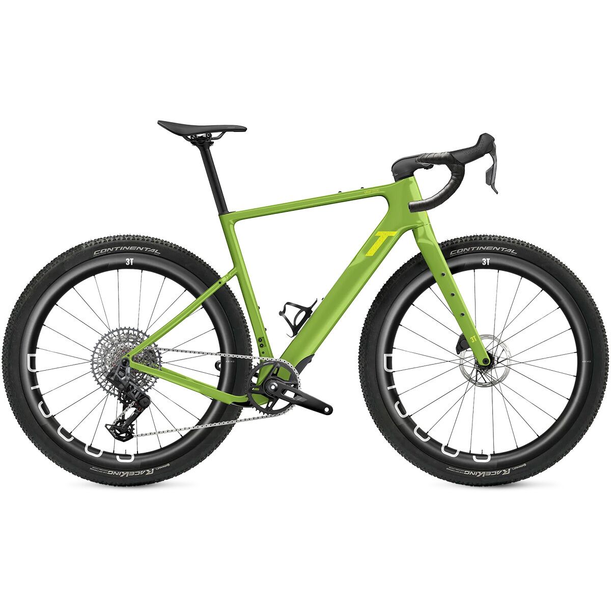3T 3T Ultra 2 Italia Rival/GX T-Type Carbon Wheel Gravel Bike Bamboo, XL