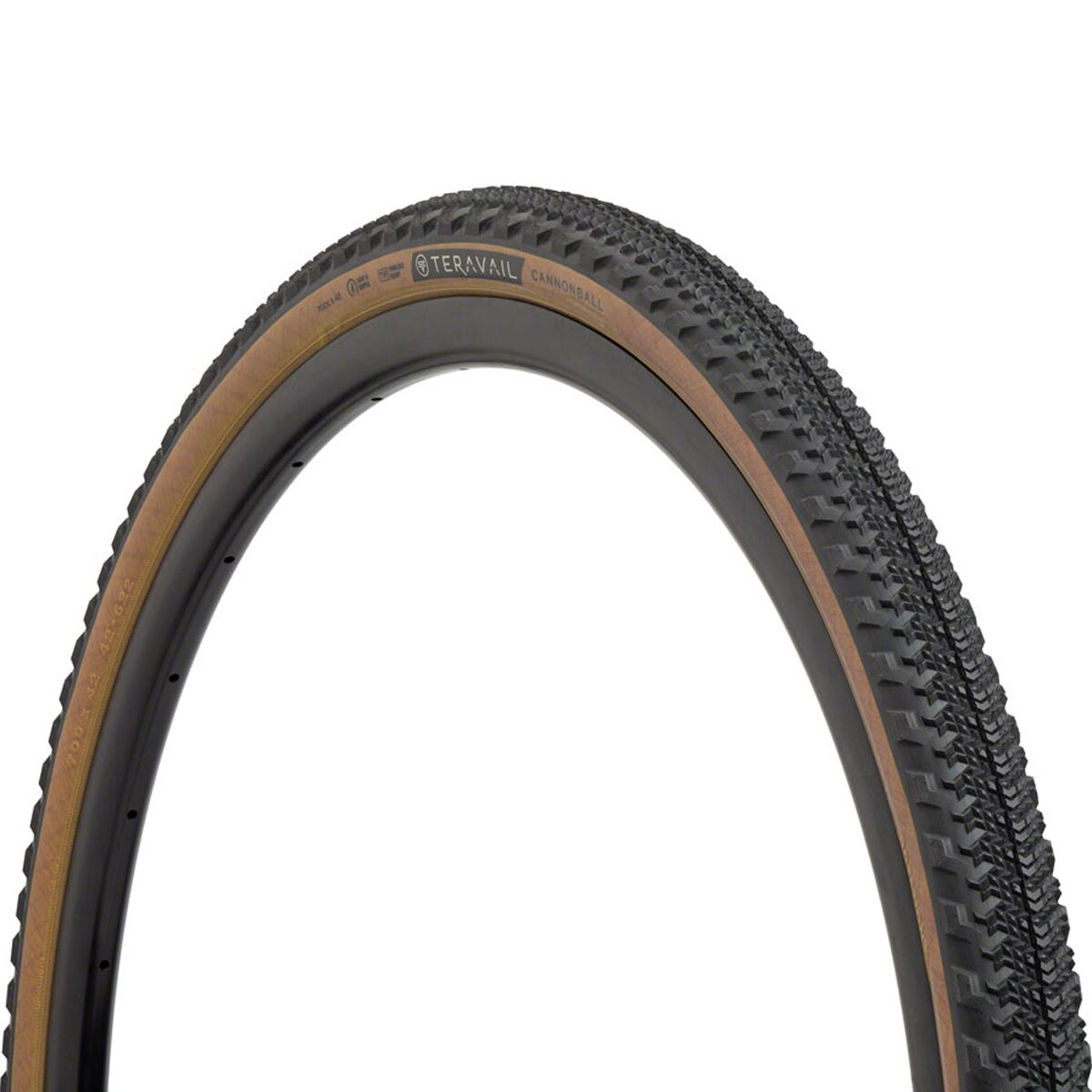 Teravail Teravail Cannonball Tubeless Tire Tan, Light and Supple, 700x42