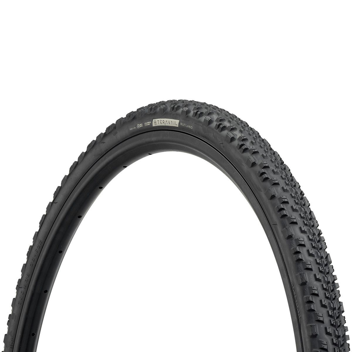 Teravail Rutland Tubeless Tire Black, 38mm, Light & Supple
