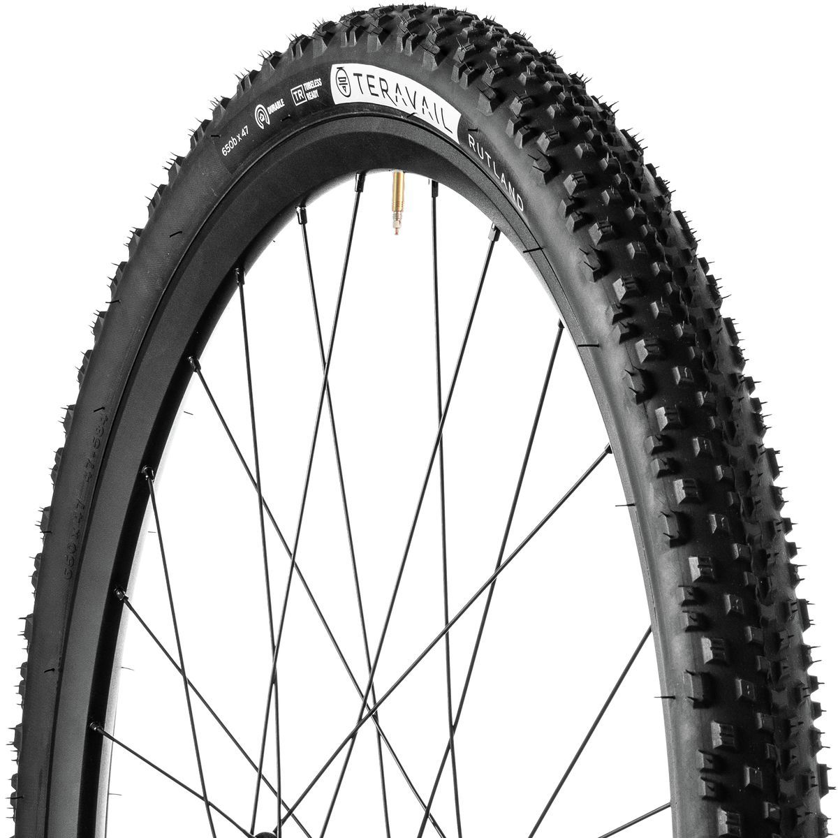 Teravail Rutland 650 Tubeless Tire Black, 47mm, Light & Supple