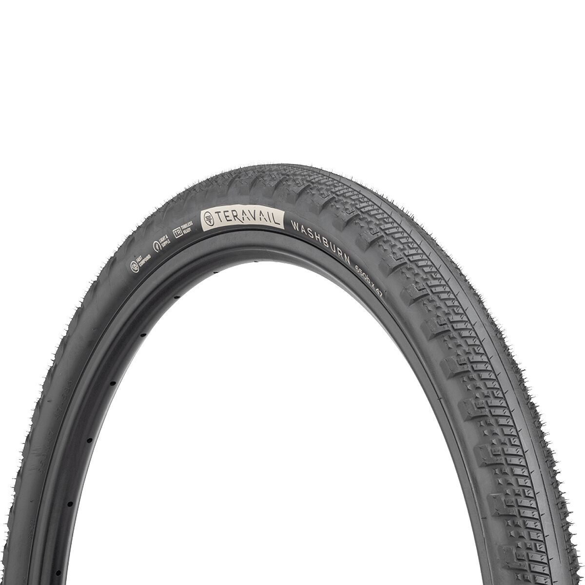 パーツ TERAVAIL WASHBURN 38c TERAVAIL Tire WASHBURN 28 | 700 x 38C Light and Supple | black
