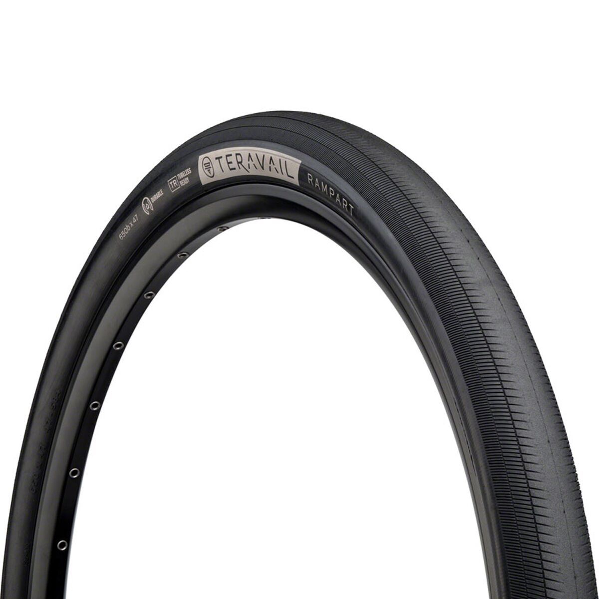 Teravail Teravail Rampart Tubeless Tire - 650b Black, Durable, Fast Compound, 650bx47