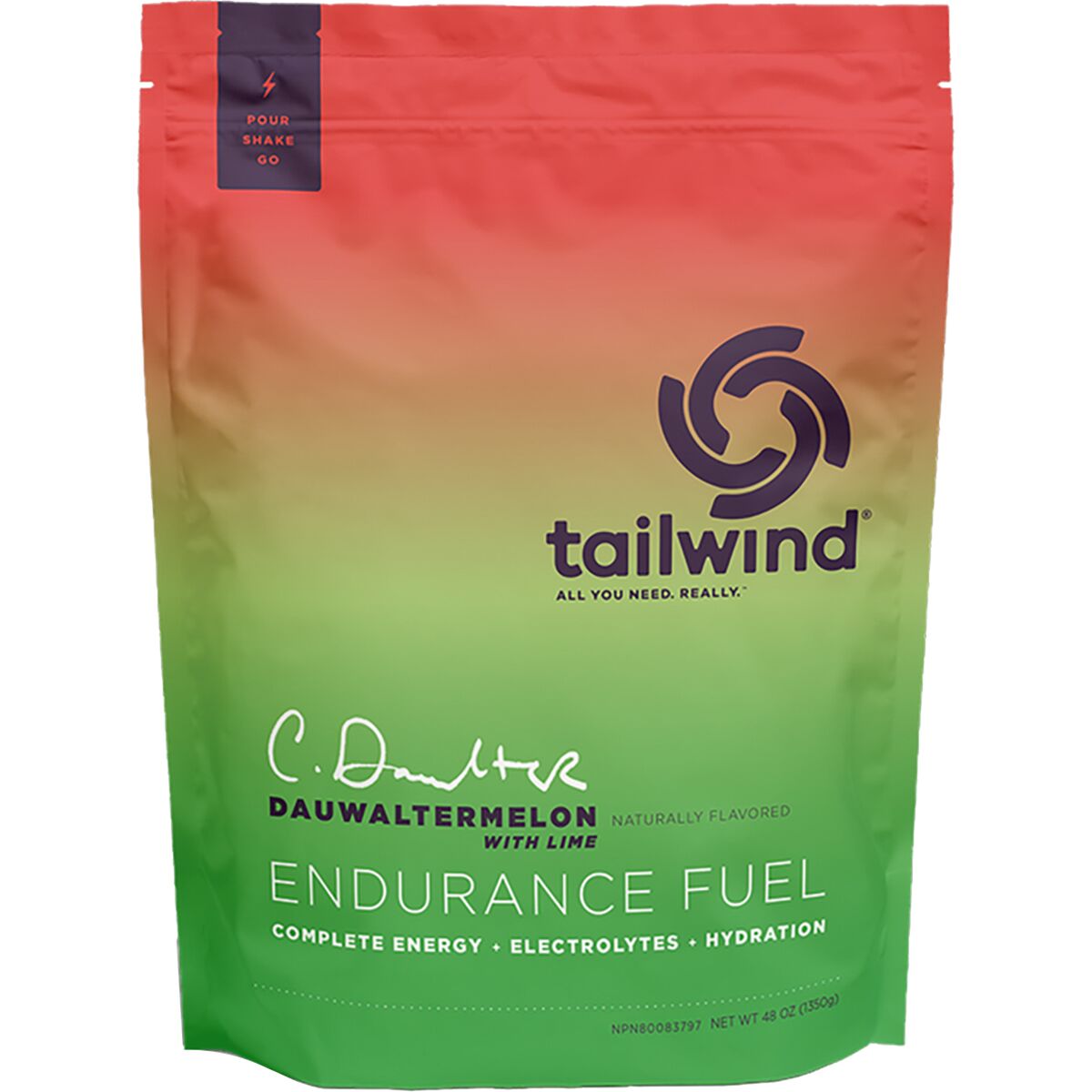 Tailwind Nutrition Endurance Fuel Dauwaltermelon, 50-Serving Bag, One Size