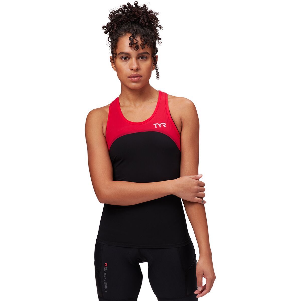 TYR Carbon Tank Top - Women's Black/Red, M