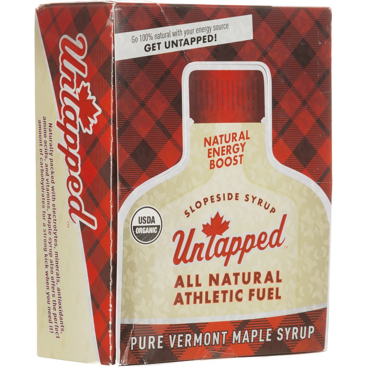 UnTapped Maple Syrup Athletic Fuel Raspberry, Box of 20