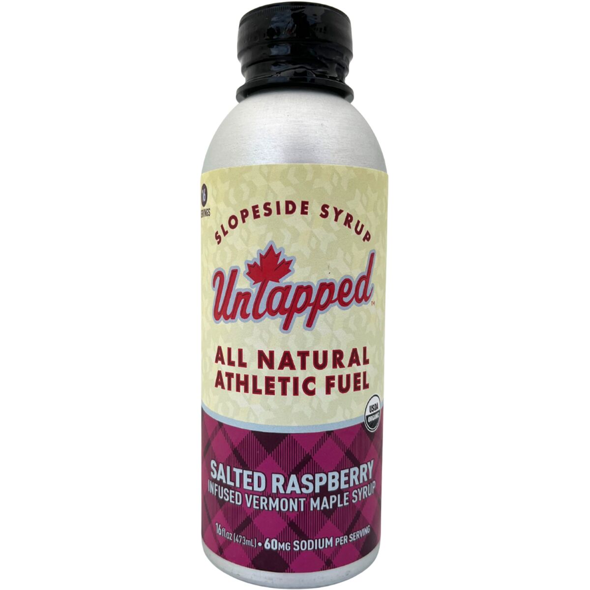 UnTapped Maple Syrup Athletic Fuel - 16oz Bottle Salted Raspberry, 16oz Bottle