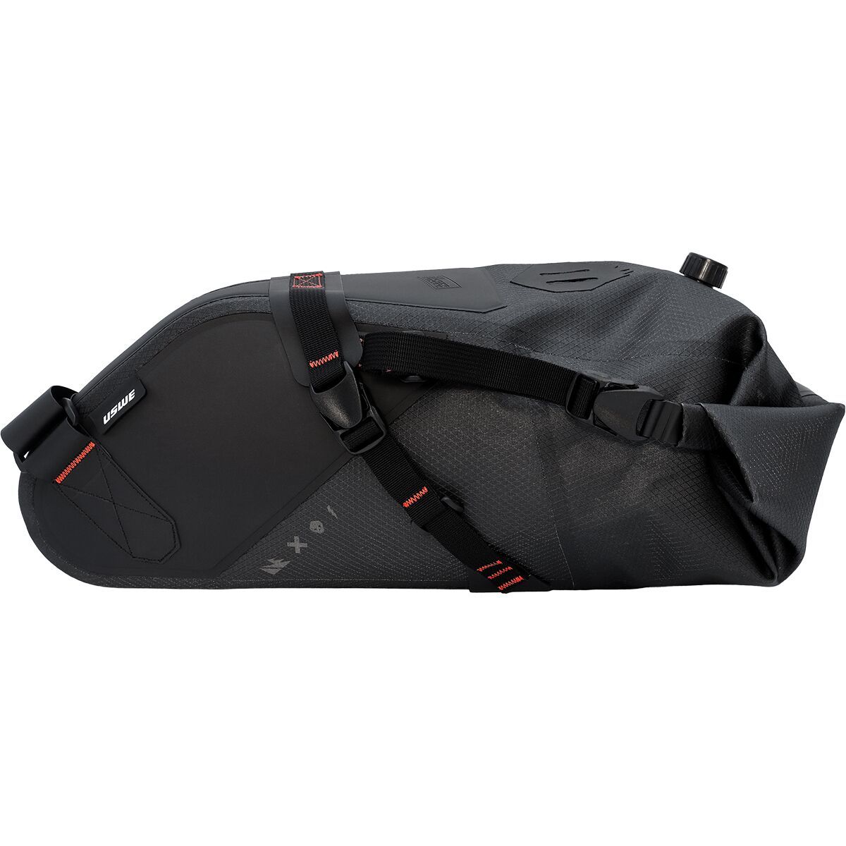 Uswe USWE Roll-Top Saddle Bag Black, 9L