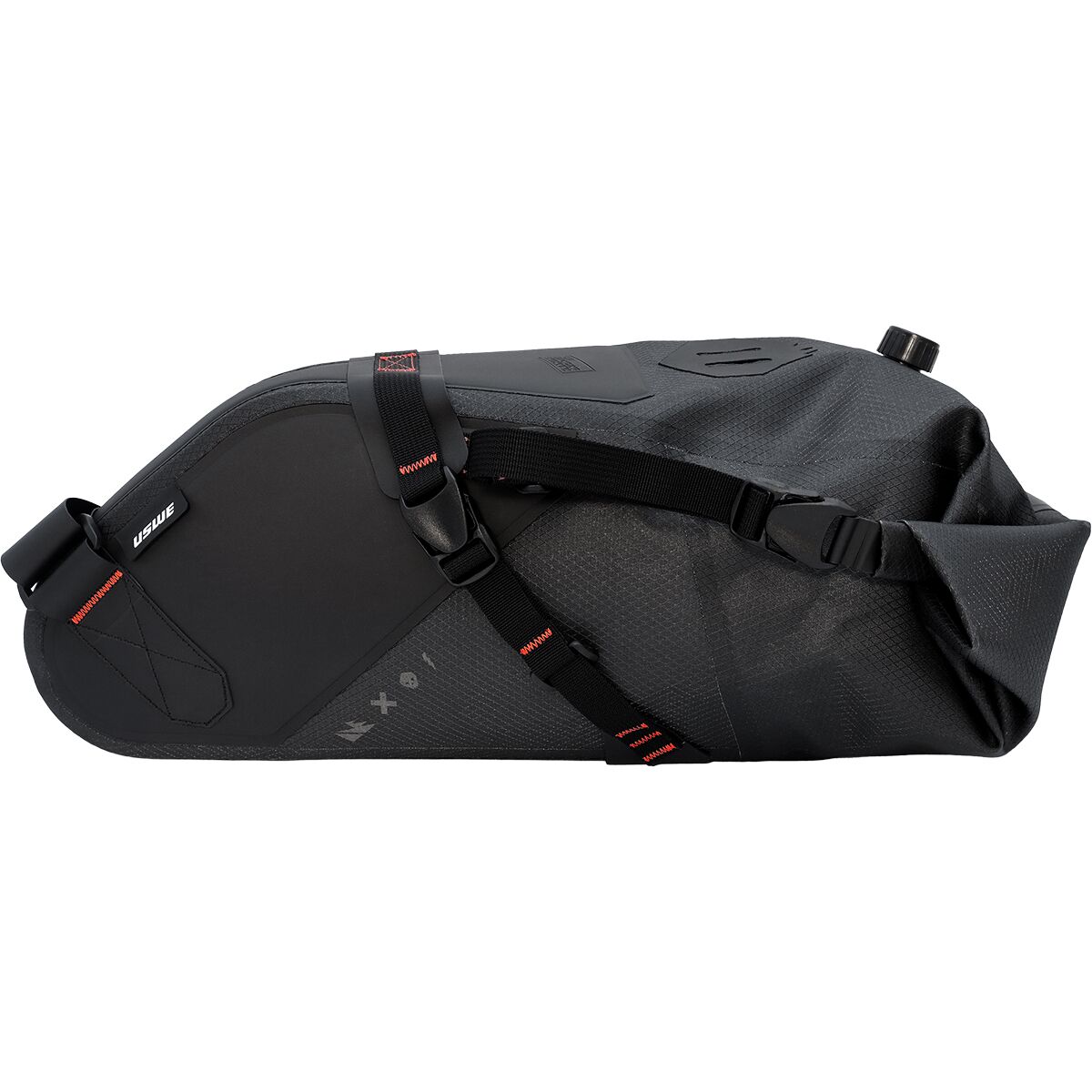 Uswe USWE Roll-Top Saddle Bag Black, 9L