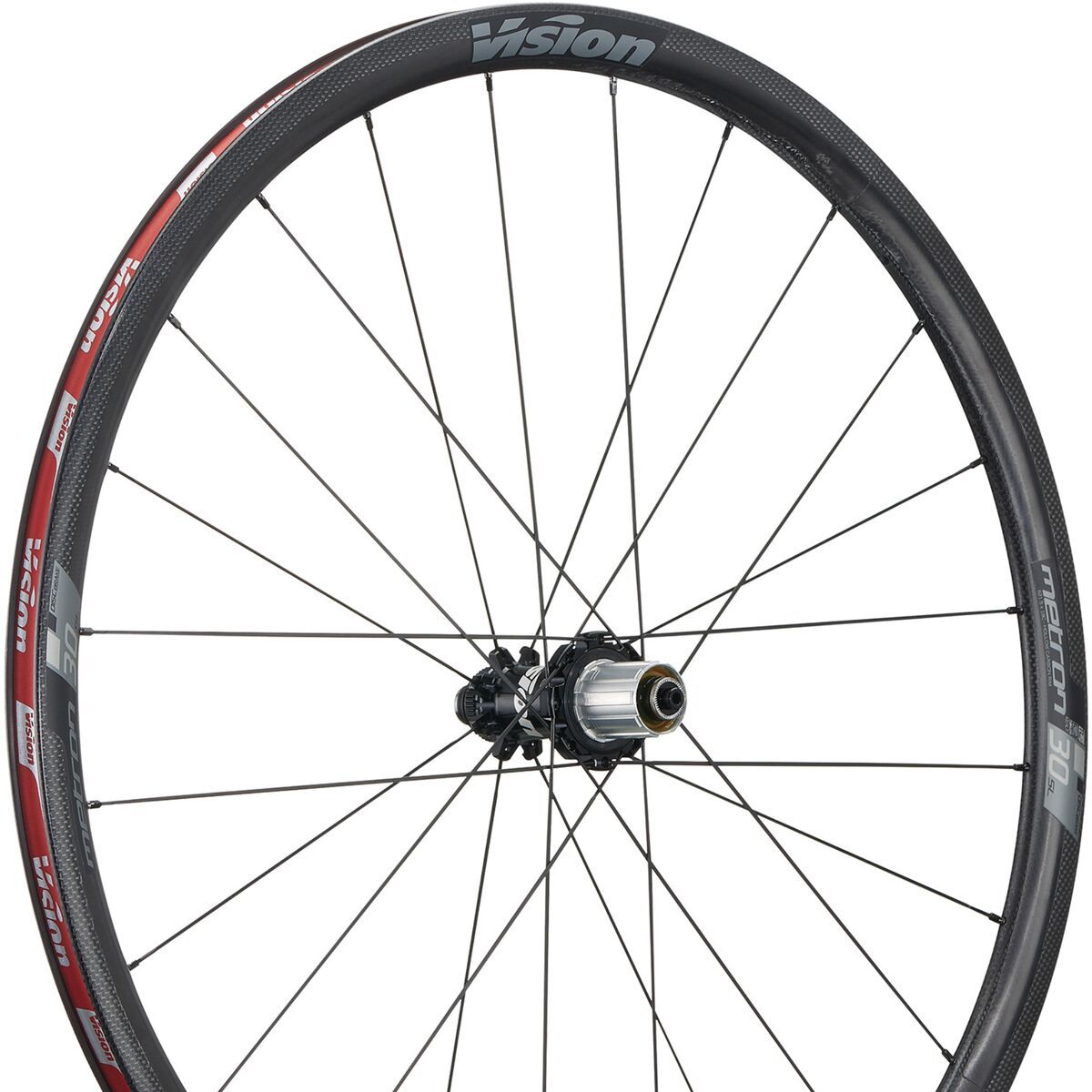 Vision Vision Metron 30 TL Carbon Wheelset - 700c Black, 12x100x12x142mm, HG