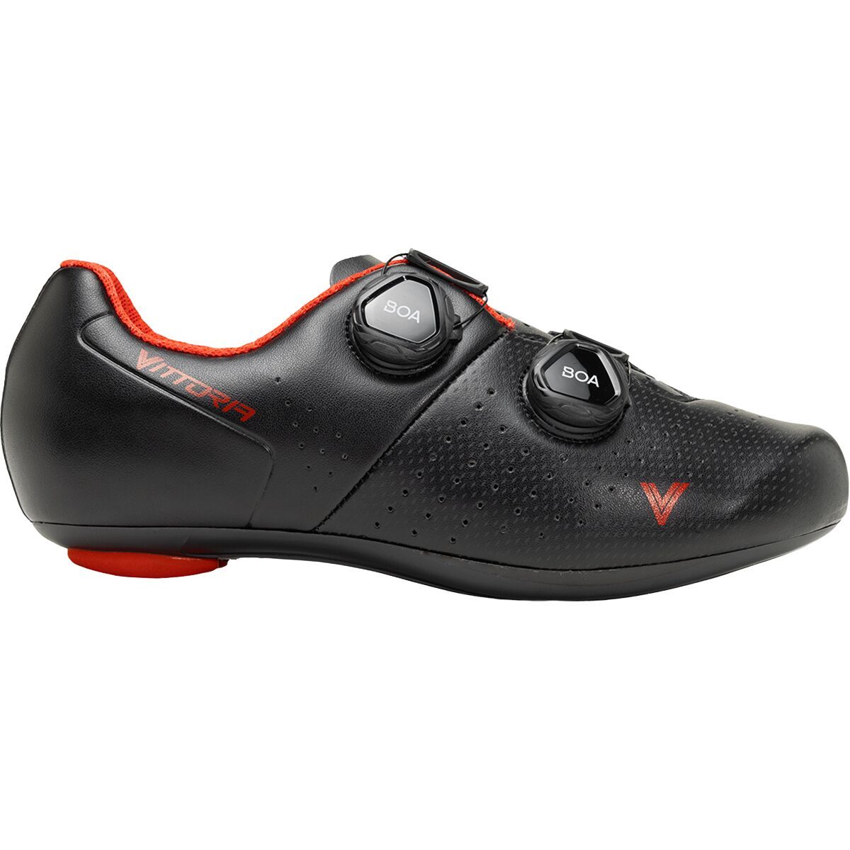 Vittoria Cycling Shoes Veloce Wide Cycling Shoe Black/Red, 39.0