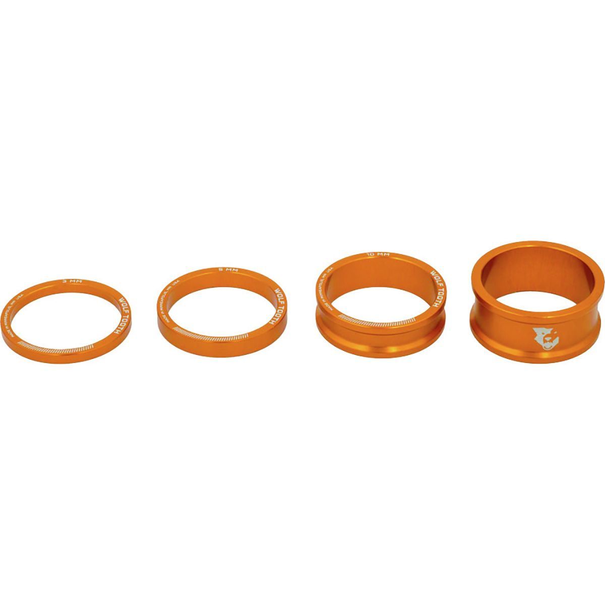 Wolf Tooth Components Headset Spacer Kit Orange, One Size
