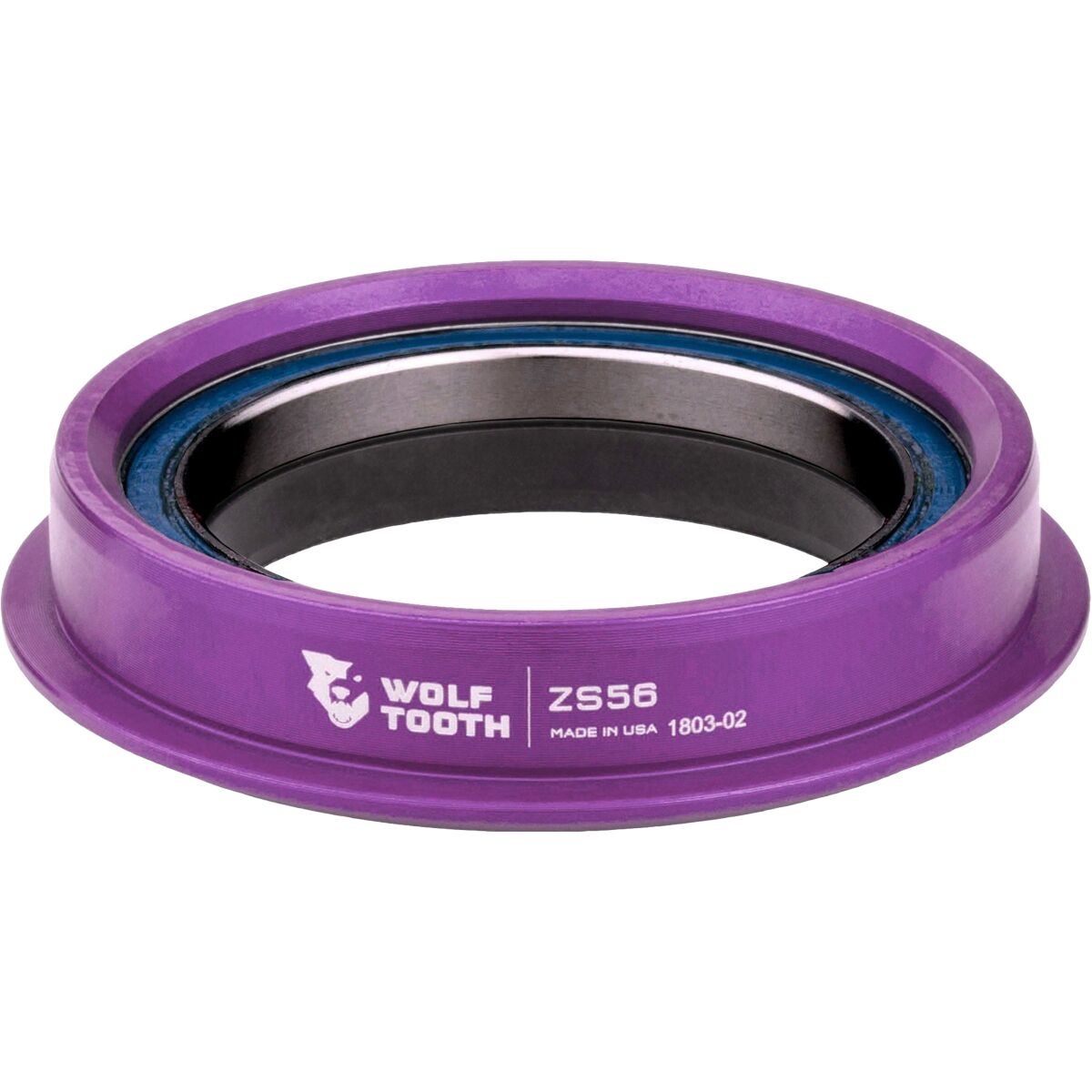 Wolf Tooth Components Wolf Tooth Components Performance ZS56/40 Lower Headset Assembly Ultraviolet Purple, Black Oxide Steel, Bearing and Race
