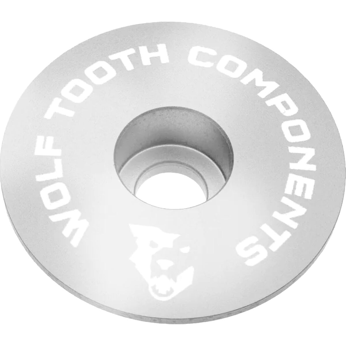 Wolf Tooth Components Ultralight Stem Cap Raw Silver, 1 1/8in Steerer