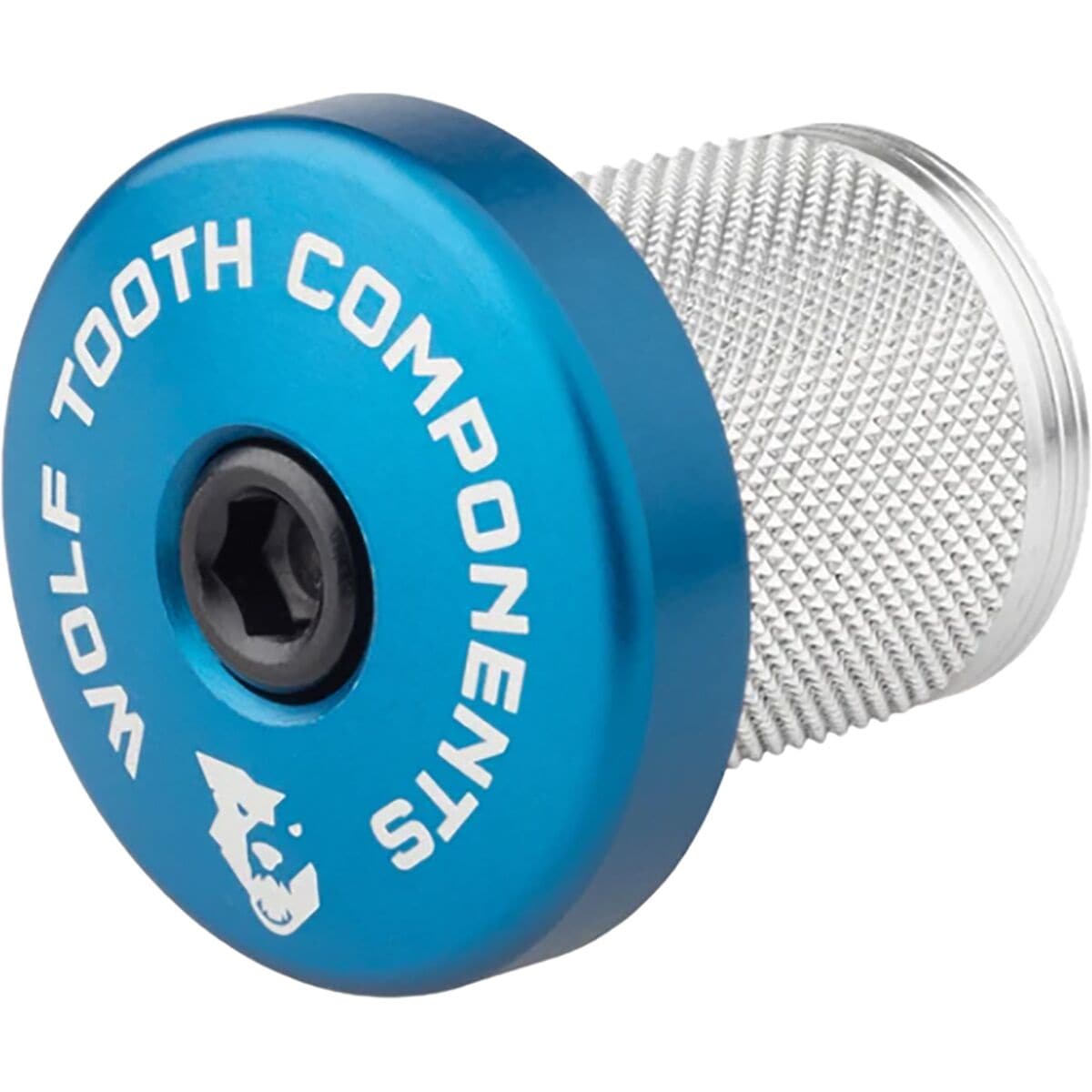 Wolf Tooth Components Compression Plug With Integrated Spacer Stem Cap Blue, 1 1/8 Steerer