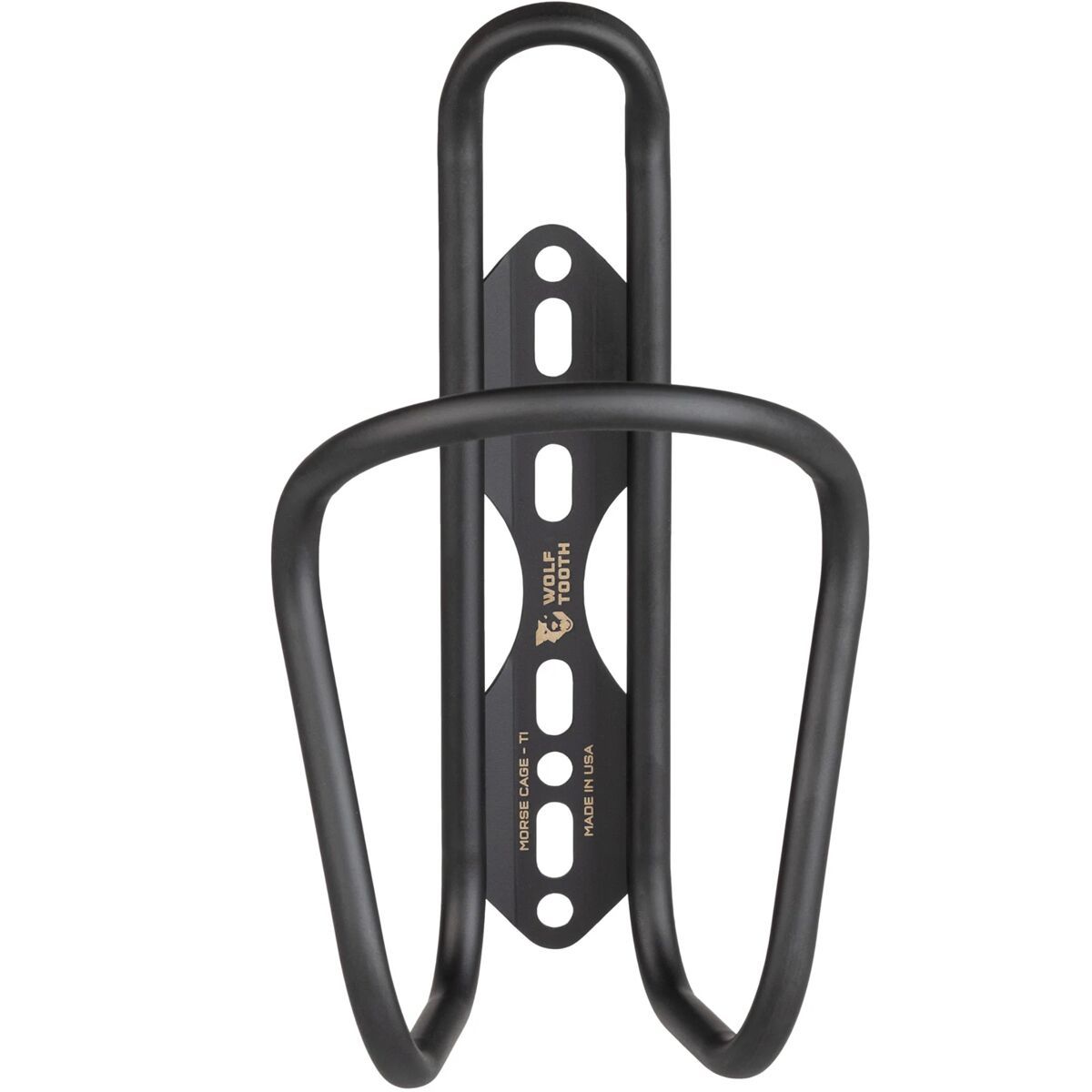 Wolf Tooth Components Morse Titanium Bottle Cage Titanium Black, One Size