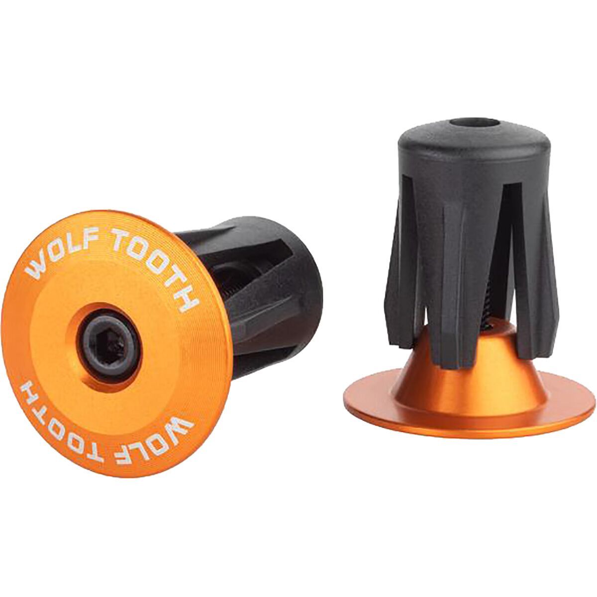 Wolf Tooth Components Alloy Bar Ends Orange, One Size