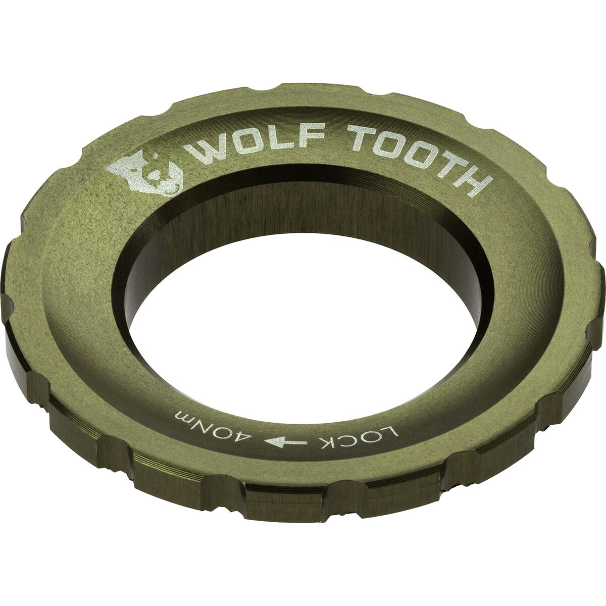 Wolf Tooth Components Centerlock Lockring Olive, Single/QR/12mm/15mm/20mm