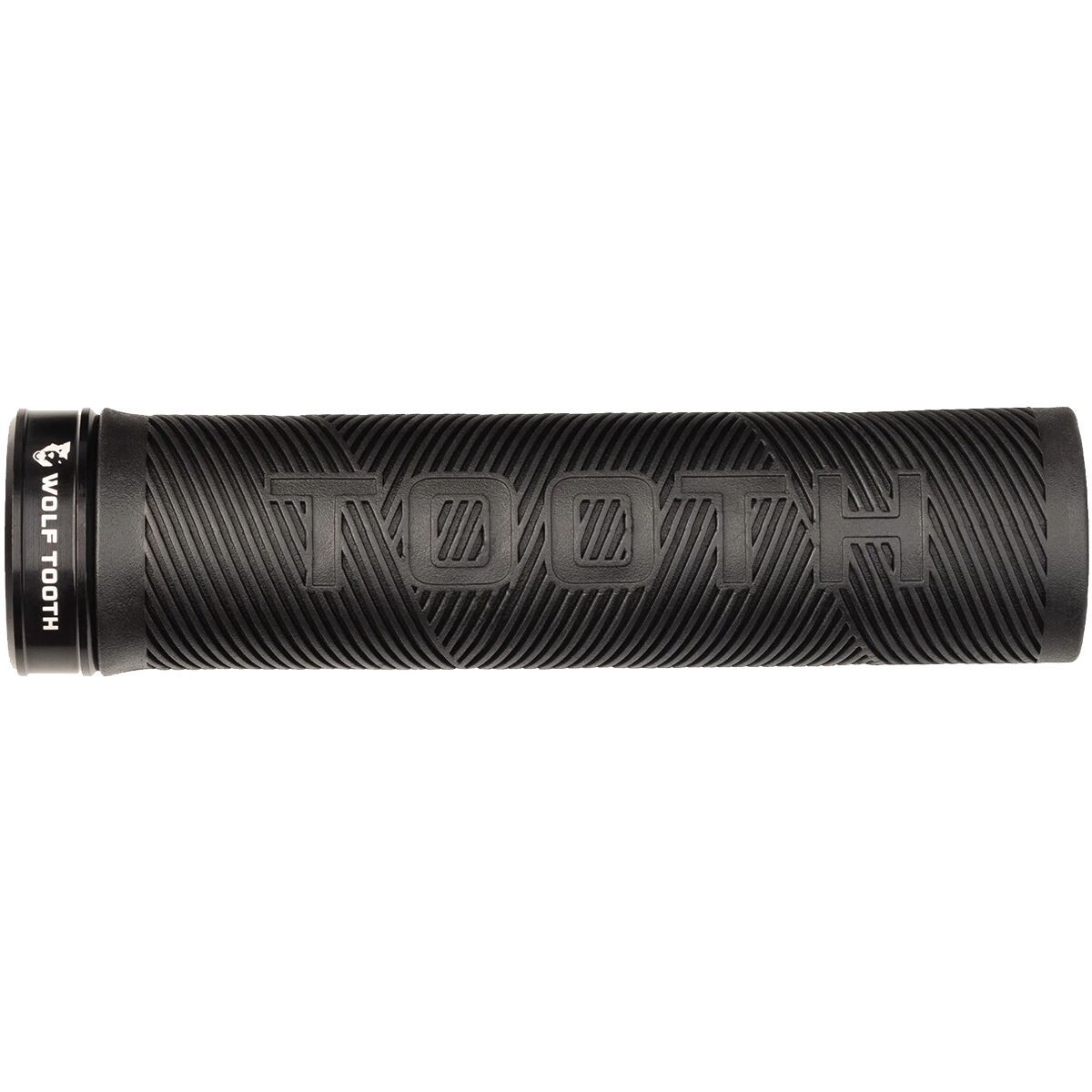 Wolf Tooth Components Wolf Tooth Echo Lock-On Grip Black Grip/Silver Collar, One Size