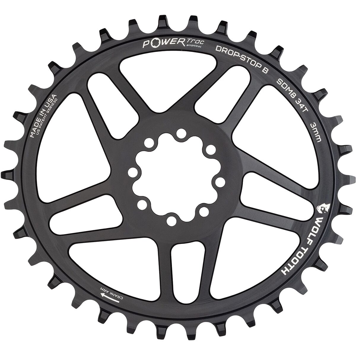 Wolf Tooth Components SRAM T-Type Oval Chainring One Color, 34t