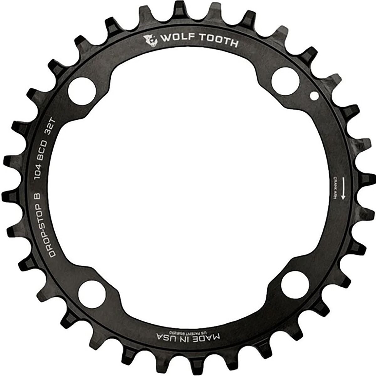 Wolf Tooth Components 104 BCD Chainring Black, 32t