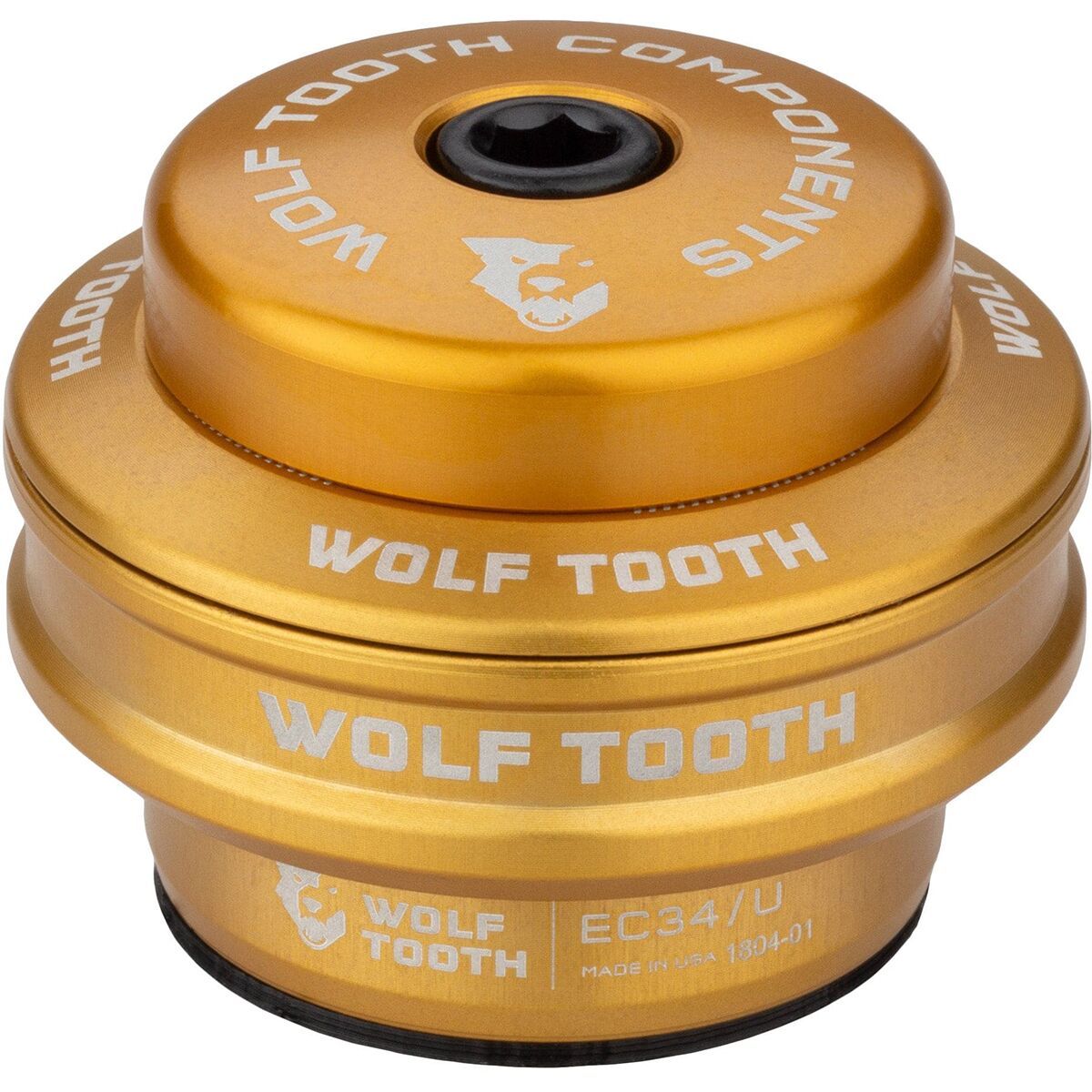 Wolf Tooth Components EC34/28.6 Premium Upper Headset Gold, EC34/28.6, 35mm Stack