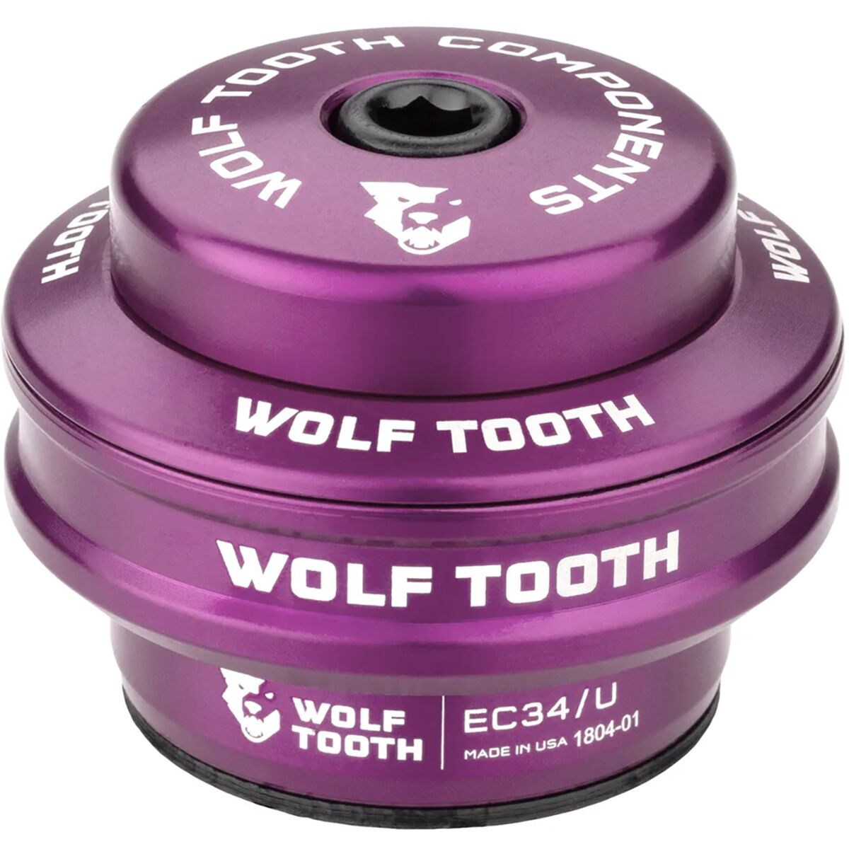 Wolf Tooth Components EC34/28.6 Premium Upper Headset Purple, EC34/28.6, 16mm Stack
