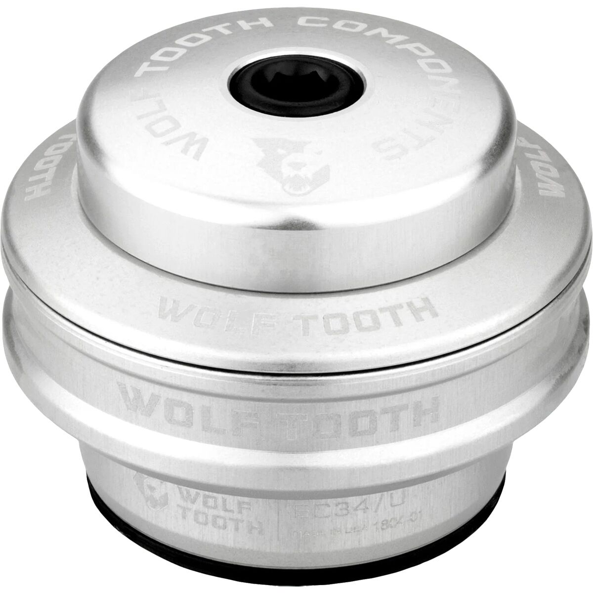 Wolf Tooth Components EC34/28.6 Premium Upper Headset Raw Silver, EC34/28.6, 16mm Stack