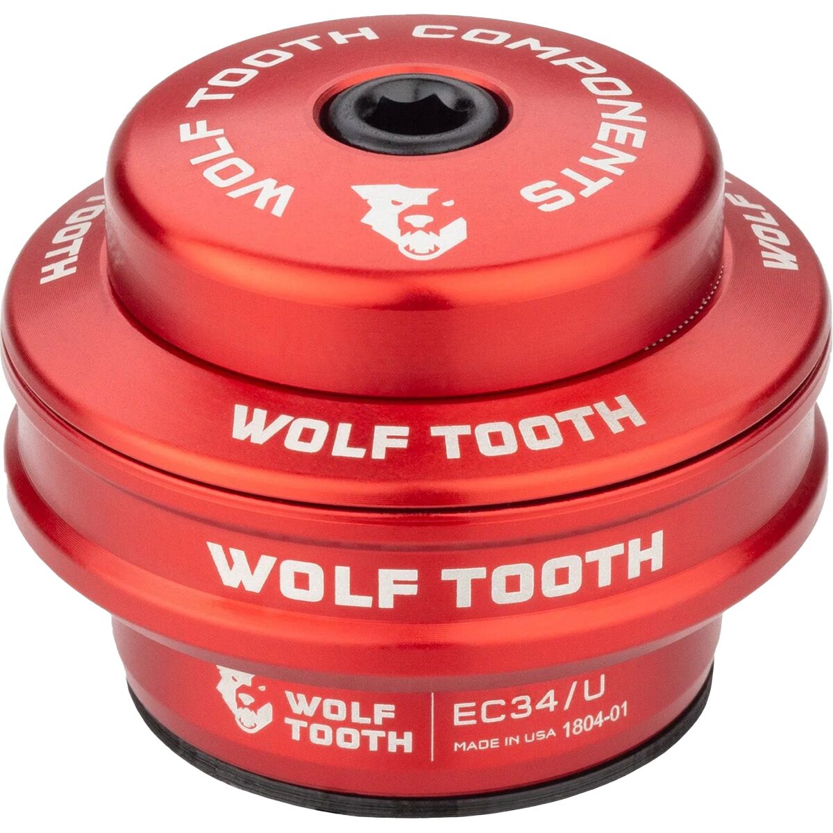 Wolf Tooth Components EC34/28.6 Premium Upper Headset Red, EC34/28.6, 35mm Stack