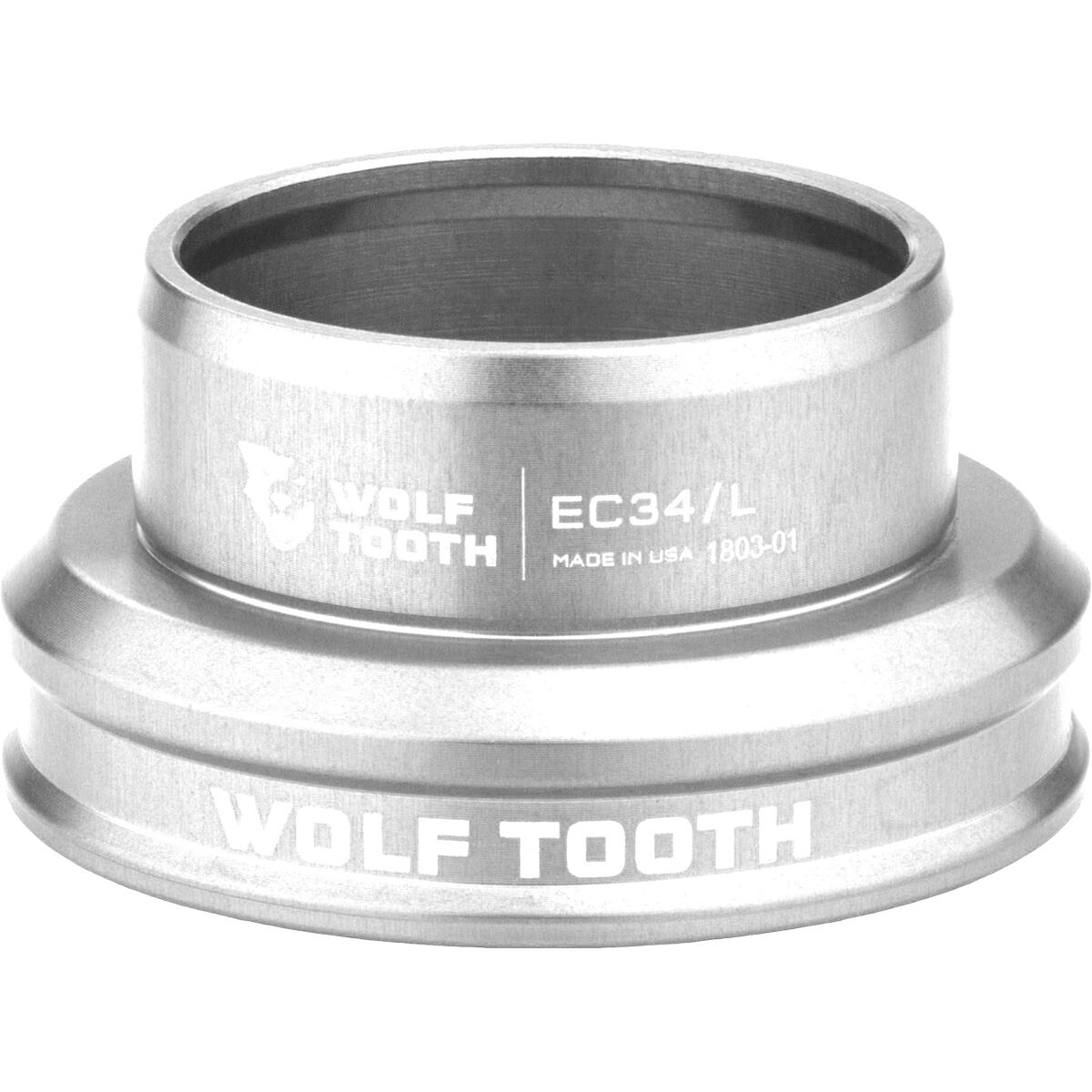 Wolf Tooth Components EC34/30 Premium Lower Headset Raw Silver, EC34/30