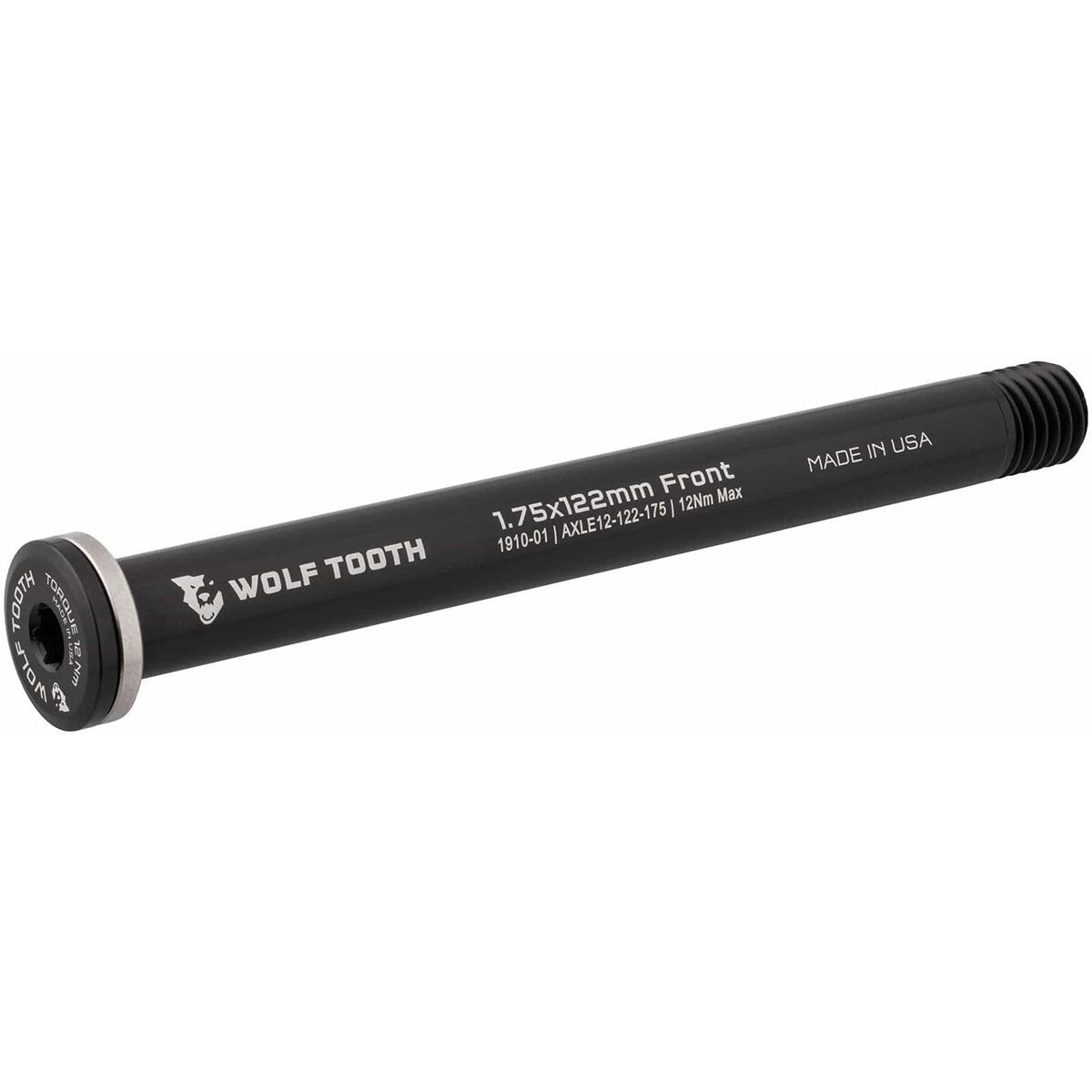 Wolf Tooth Components Front Thru Axle Black, 1.5x125mm