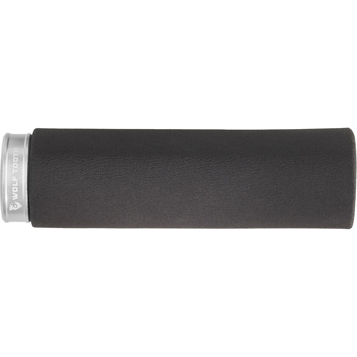 Wolf Tooth Components Lock-On Fat Paw Grip Black Grip w/ Raw Silver Collar, One Size