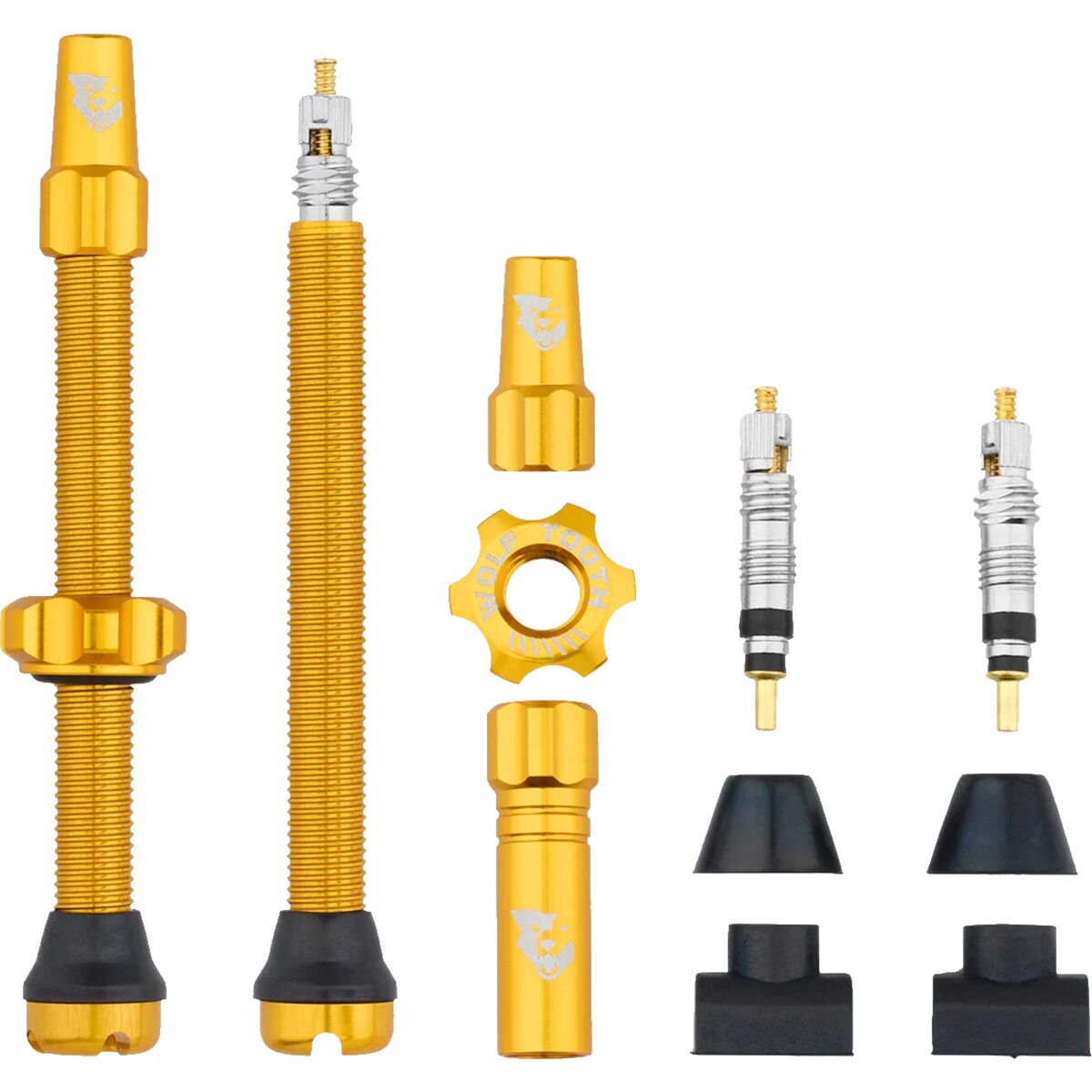 Wolf Tooth Components Tubeless Valve Stems Gold, 60mm