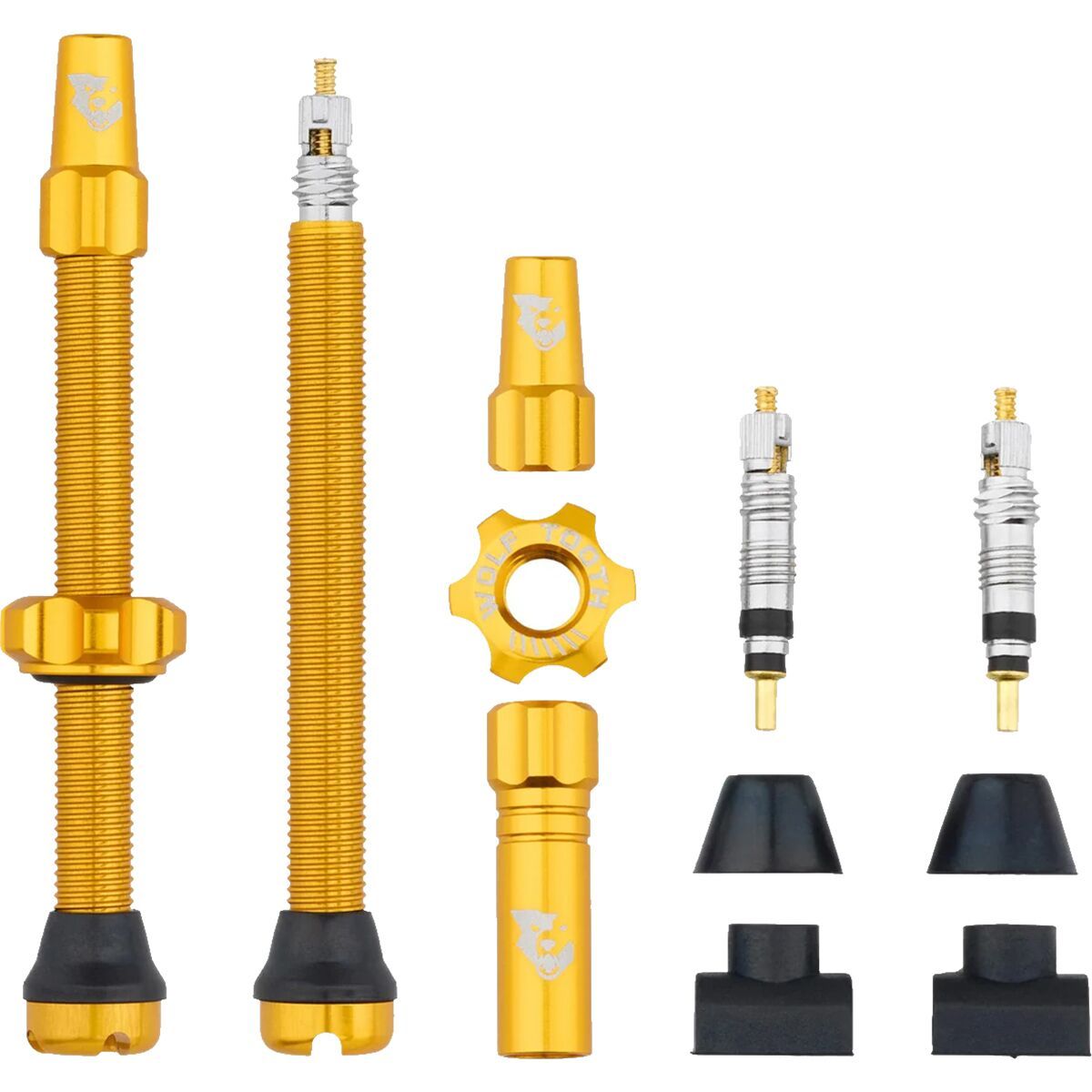 Wolf Tooth Components Wolf Tooth Components Tubeless Valve Stems Gold, 60mm