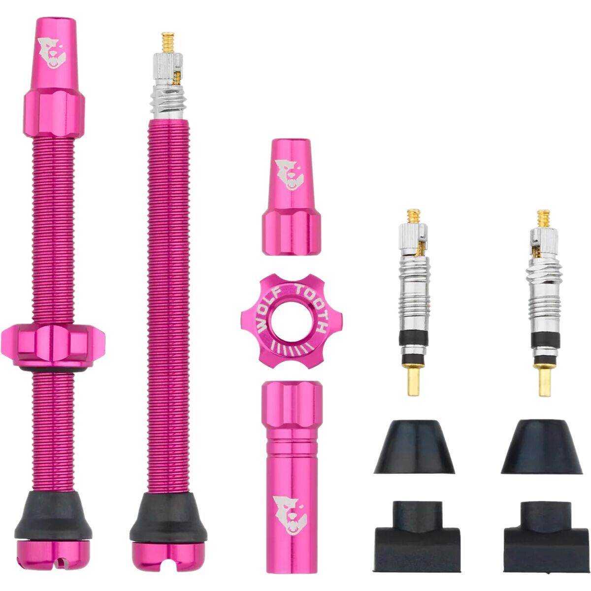 Wolf Tooth Components Tubeless Valve Stems Pink, 60mm