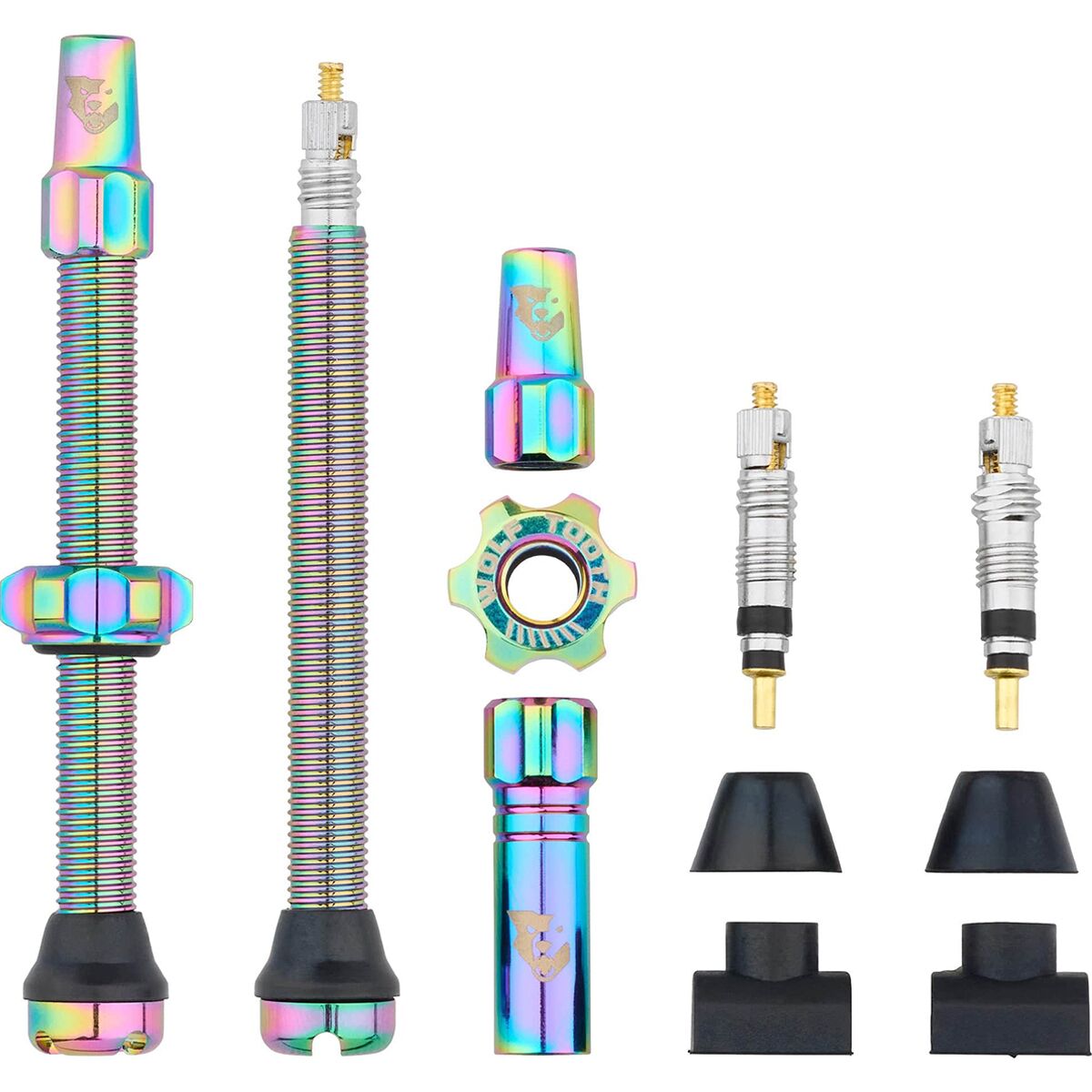 Wolf Tooth Components Tubeless Valve Stems Rainbow, 44mm