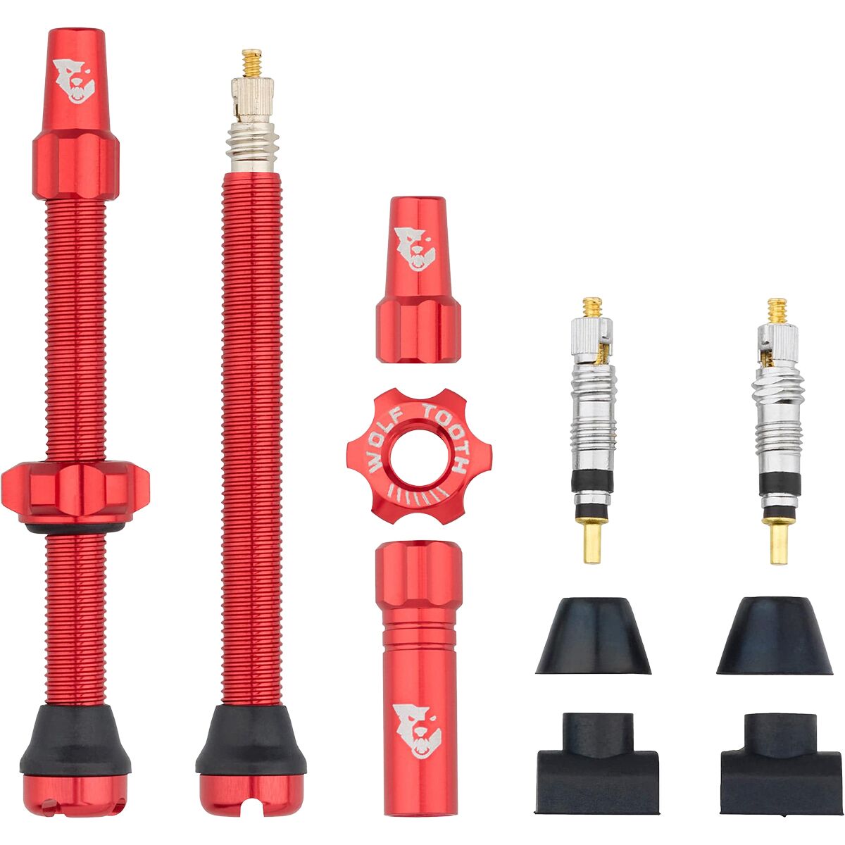 Wolf Tooth Components Tubeless Valve Stems Red, 60mm