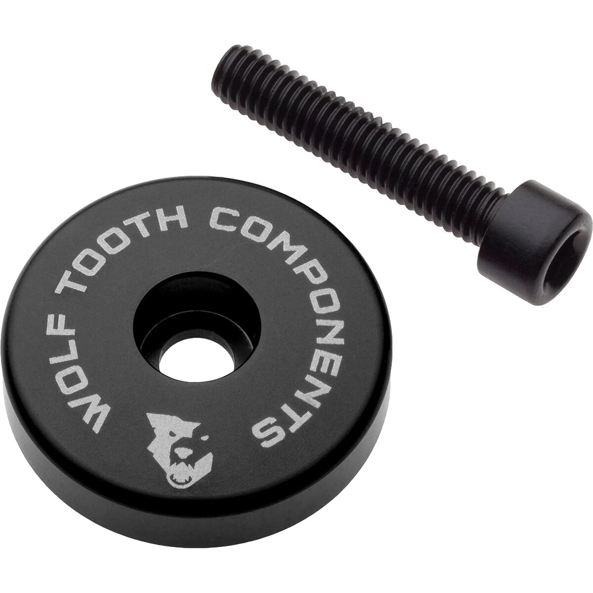 Wolf Tooth Components Ultralight Stem Cap w/ Integrated Spacer Black, 5mm Spacer
