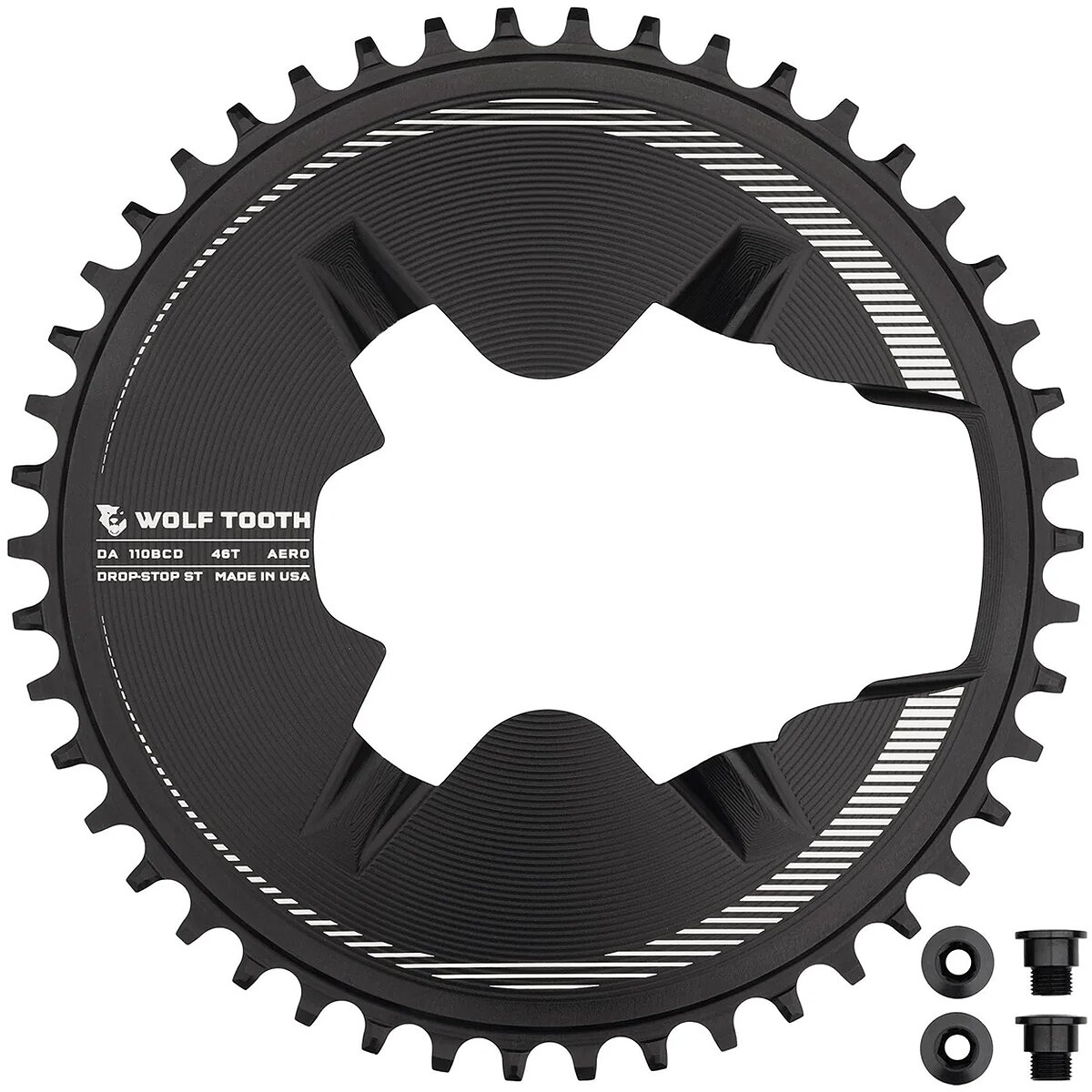 Wolf Tooth Components Dura-Ace R9200 Aero Chainring Black, 50t
