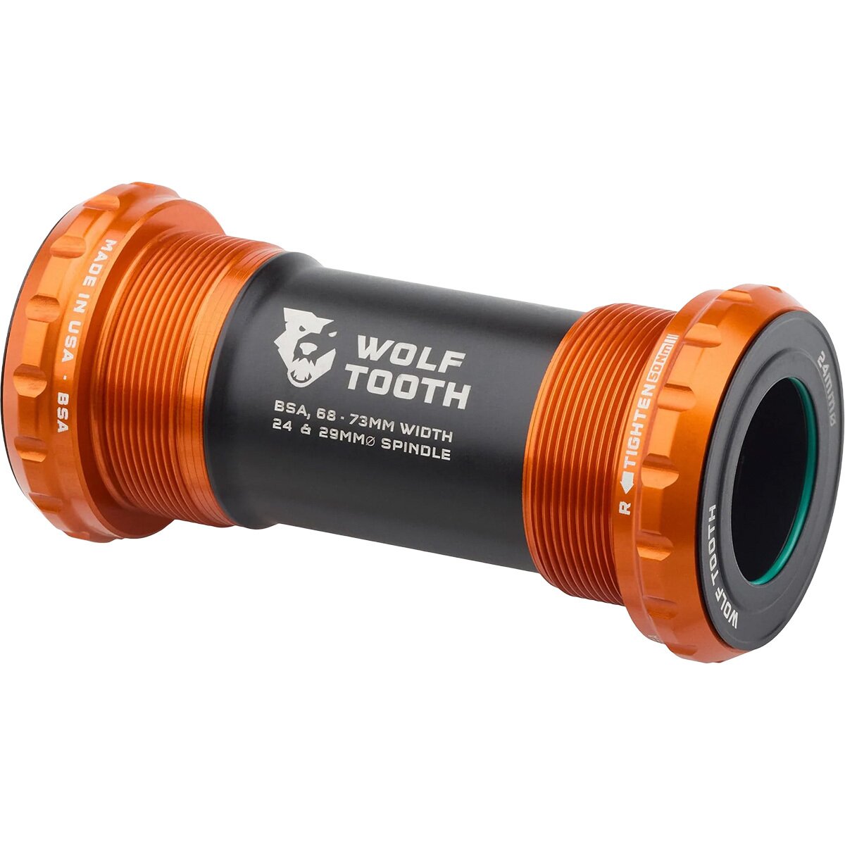 Wolf Tooth Components BSA Bottom Bracket Orange, 24mm for Shimano