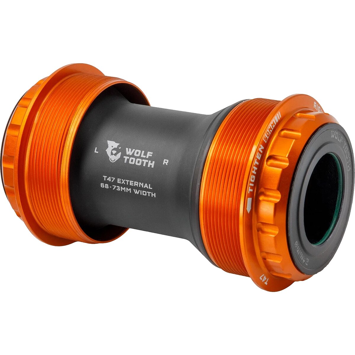Wolf Tooth Components T47 External Bottom Bracket Orange, 24mm for Shimano