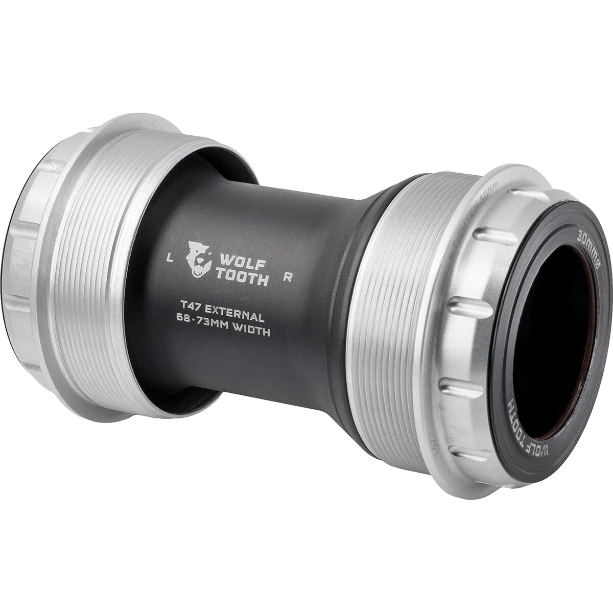 Wolf Tooth Components T47 External Bottom Bracket Raw Silver, 30mm
