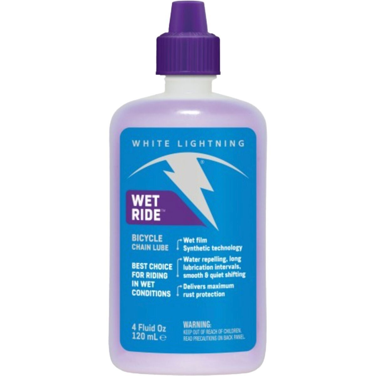 White Lightning White Lightning Wet Ride Chain Lube Drip, 4oz