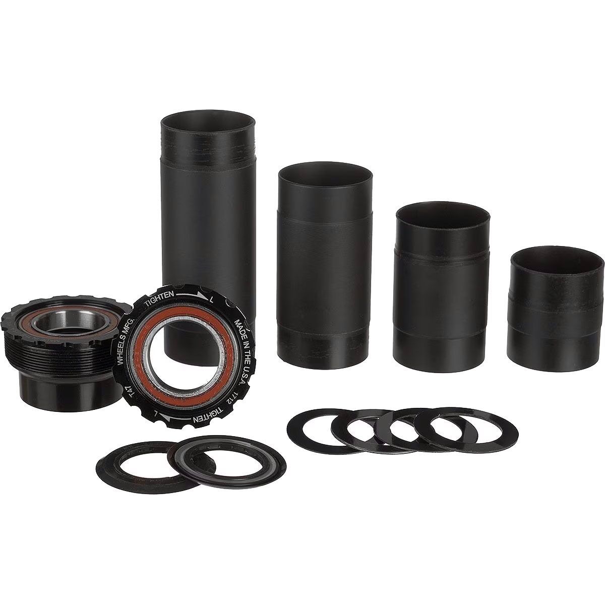 Wheels Mfg T47 Inboard Bottom Bracket - Angular Contact Black, GXP