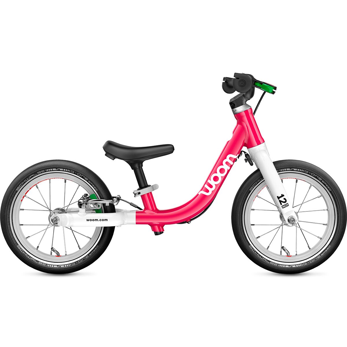 Woom GO 1 12in Balance Bike - Toddlers' Hot Pink, One Size