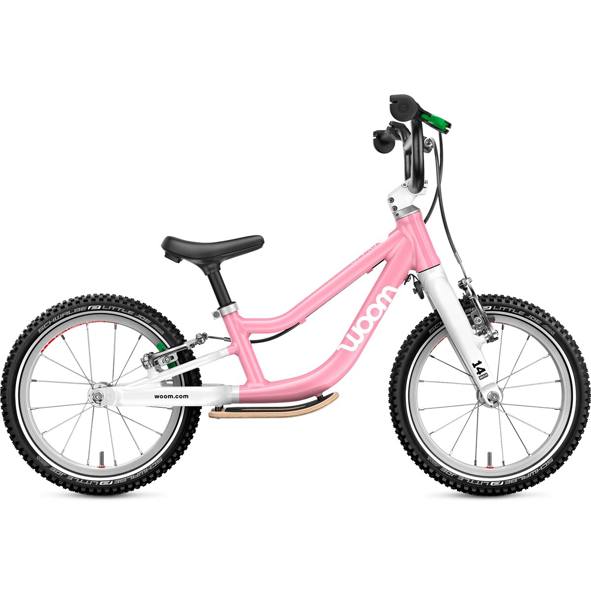 Woom Woom GO 1 Plus 14in Balance Bike - Kids' Powder Pink, One Size - $299.00 at Competitive Cyclist