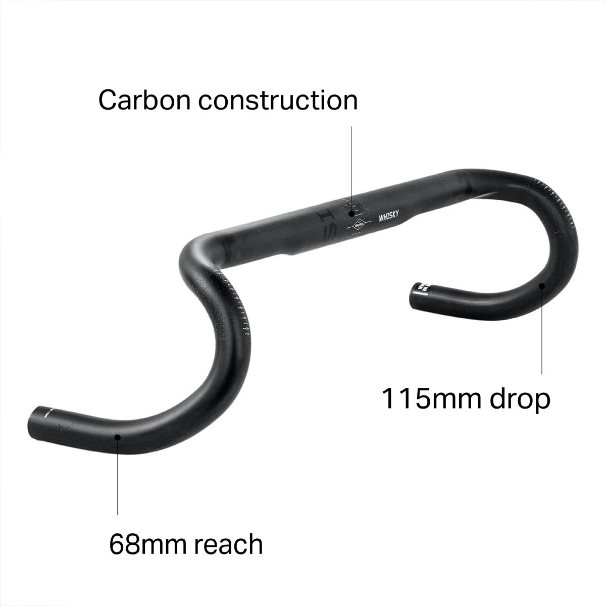 Whisky Parts Co. No.9 12F Carbon Drop Bar - Components