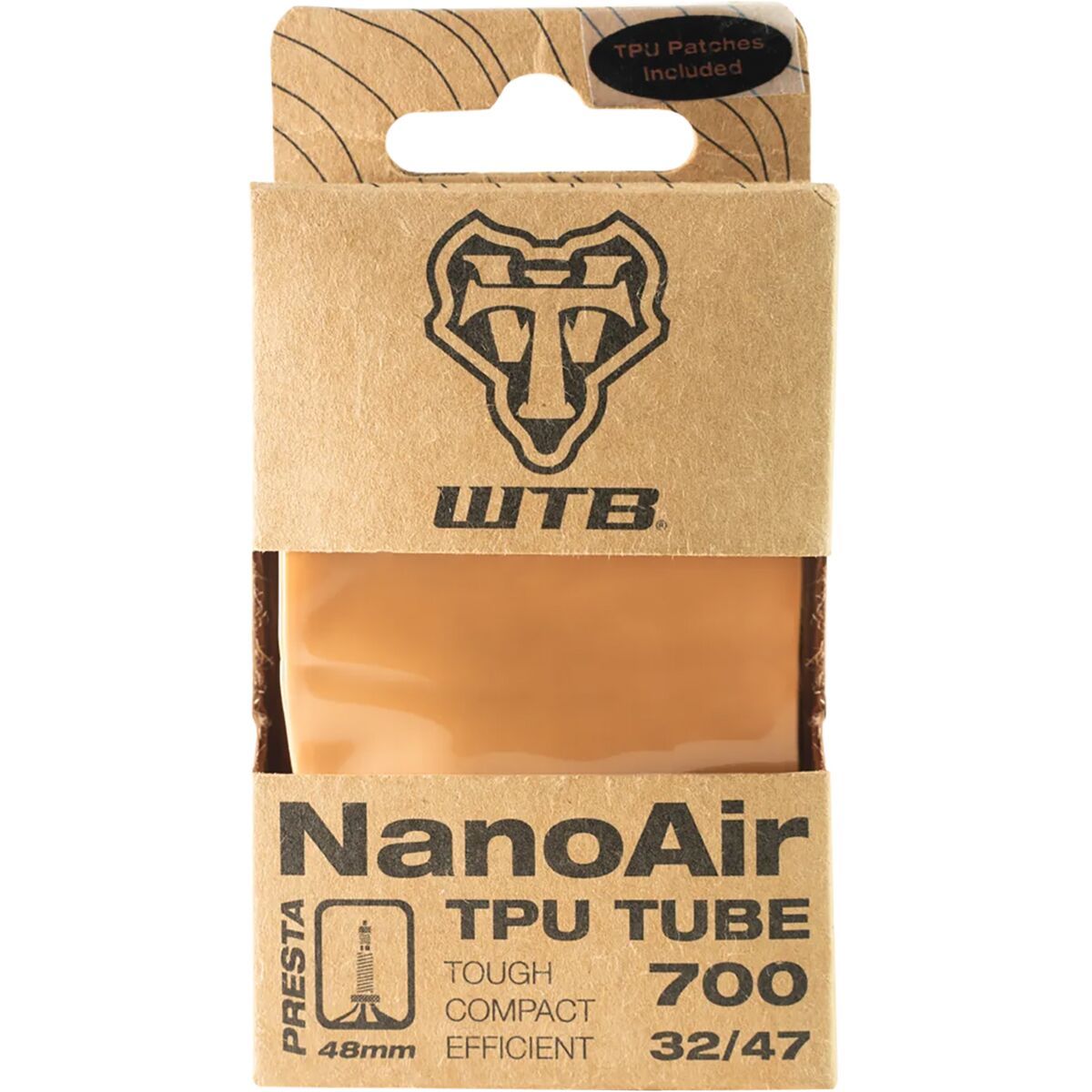 WTB NanoAir TPU Tube Tan, 700x18/32, 48mm valve
