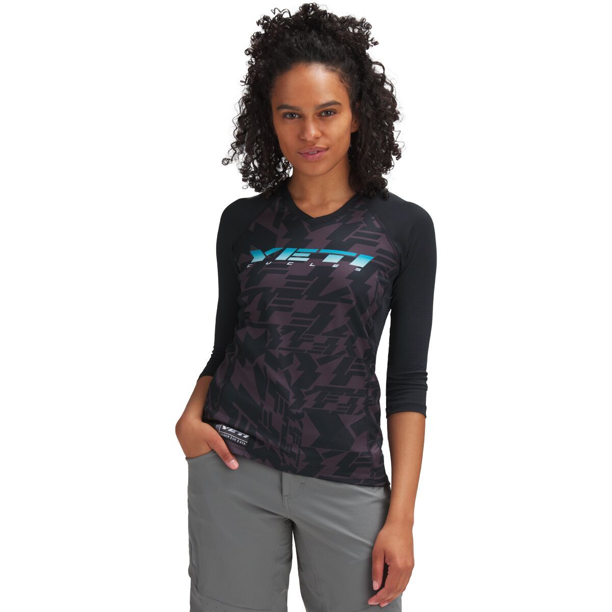 Yeti Cycles Yeti Cycles Enduro 3/4-Sleeve Jersey - Women's Black Yetris, XS