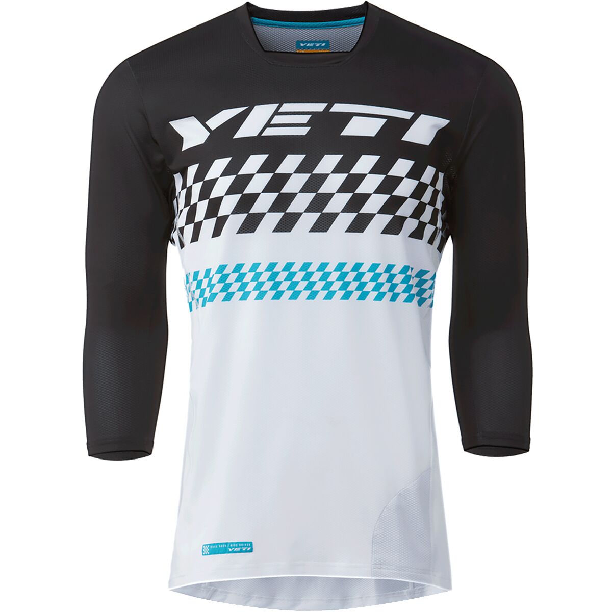 Yeti Cycles Yeti Cycles Enduro 3/4-Sleeve Jersey - Men's Turq Checker, S